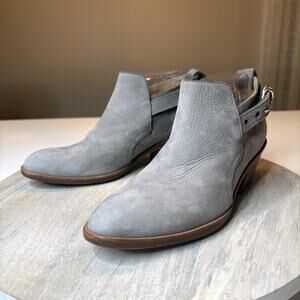 Rag & Bone Sullivan Women's Grey Suede Leather Booties Boots Shoes US Size 8